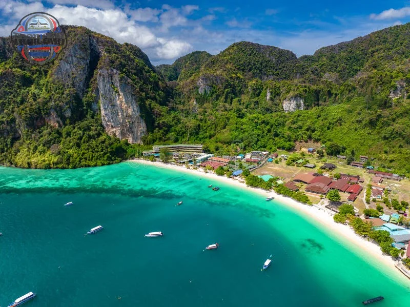 Vẻ đẹp thiên đường của Vịnh Maya, Koh Phi Phi, Thái Lan từ trên cao