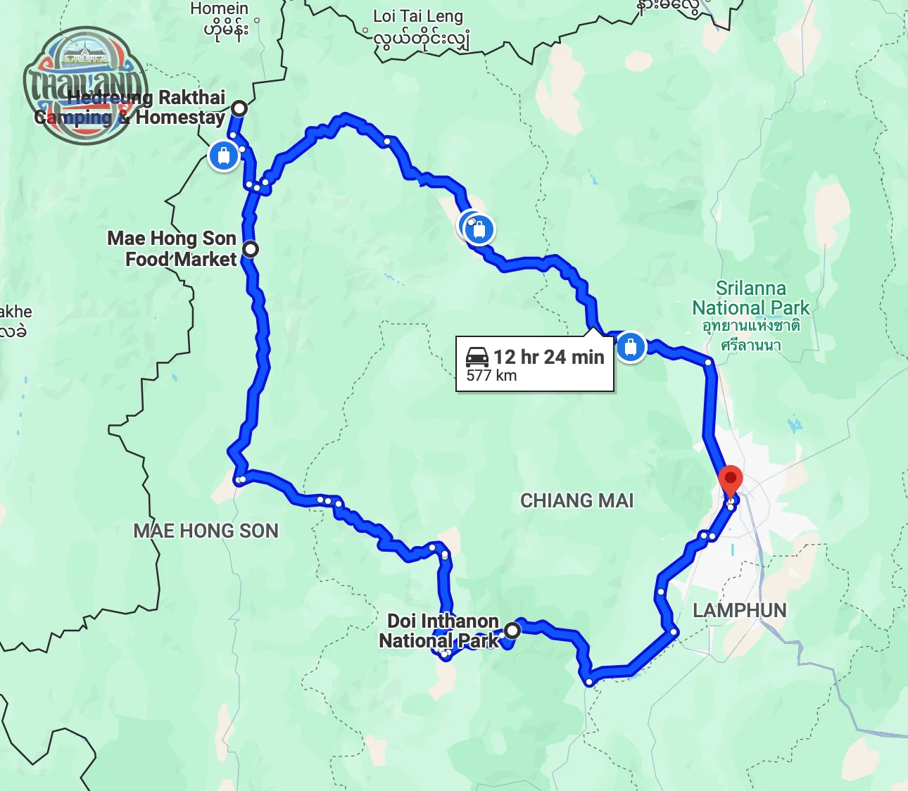 Cảnh quan thiên nhiên hùng vĩ tại làng Mae Aw, điểm đến lý tưởng cho du lịch chữa lành tâm hồn ở Thái Lan.